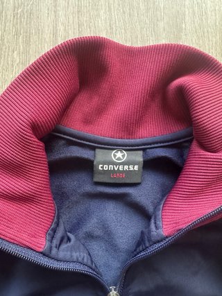 Converse Chaqueta Track Vintage L Azul Burdeos