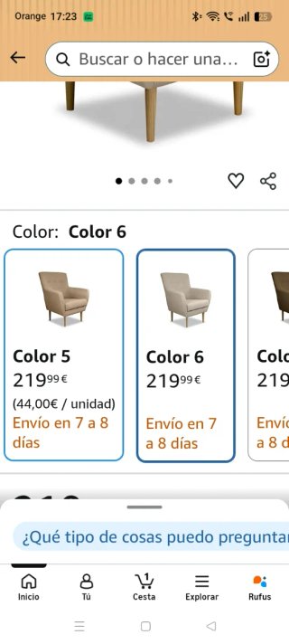 Butaca de lectura beige