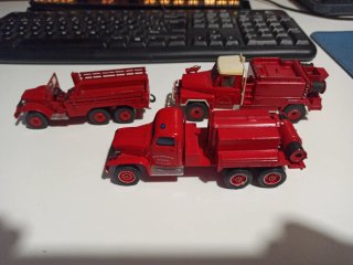 Camiones de bomberos rojos (3 unidades)