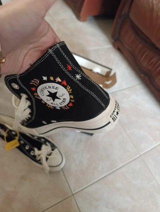 Tênis Converse All Star Preto Bordado Tam 38