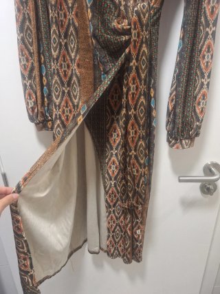 Vestido Terciopelo Vintage Estampado Talla M