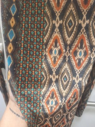 Vestido Terciopelo Vintage Estampado Talla M