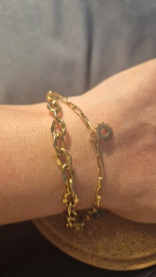 Pulsera doble acero quirúrgico