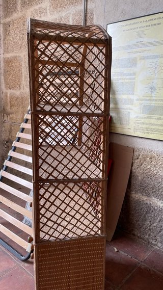 Estantería Vintage Mimbre y Bambú
