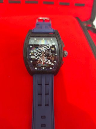 Reloj Hombre Negro y Azul
