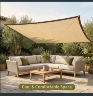 Toldo Malla Sombra Rectangular 3X6 Metros