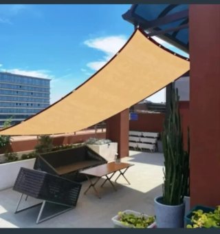Toldo Malla Sombra Rectangular 3X6 Metros