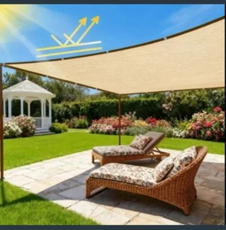 Toldo Malla Sombra Rectangular 3X6 Metros