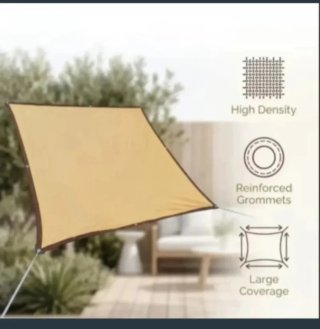 Toldo Malla Sombra Rectangular 3X6 Metros