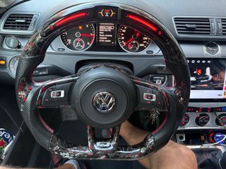 Volante Fibra Carbono  Led  Forjado VW
