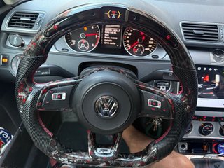 Volante Fibra Carbono  Led  Forjado VW