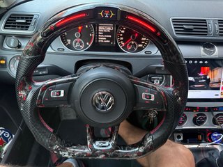 Volante Fibra Carbono  Led  Forjado VW