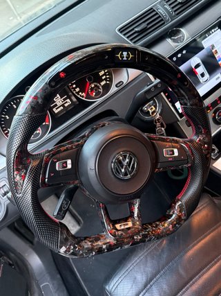 Volante Fibra Carbono  Led  Forjado VW