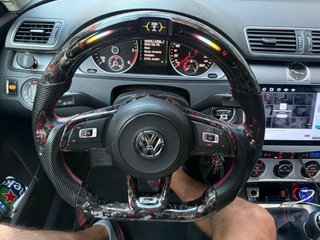 Volante Fibra Carbono  Led  Forjado VW