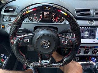 Volante Fibra Carbono  Led  Forjado VW