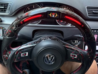 Volante Fibra Carbono  Led  Forjado VW