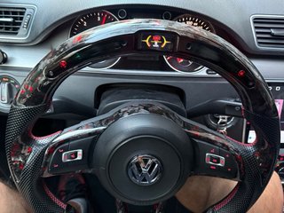 Volante Fibra Carbono  Led  Forjado VW