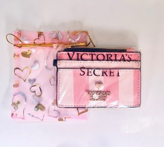 Tarjetero Victoria's Secret Rayas Rosas