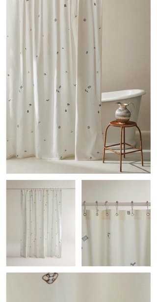 Cortina de Baño Zara Home Bordados