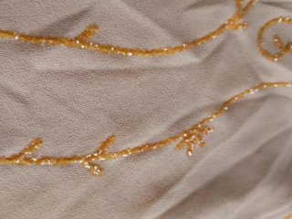 Blusa tirantes Cadena La Maglia beige/dorado