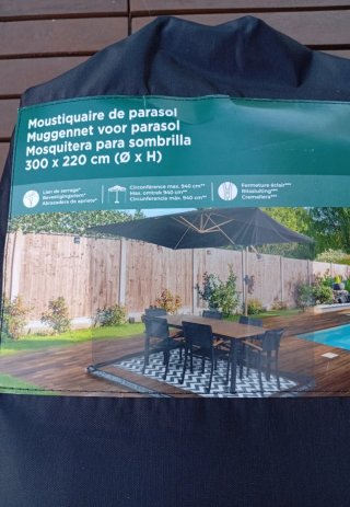 Mosquitera 300 para sombrilla 300x220 cm