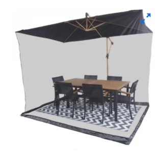 Parasol Mosquitera 300 para sombrilla 300x220 cm