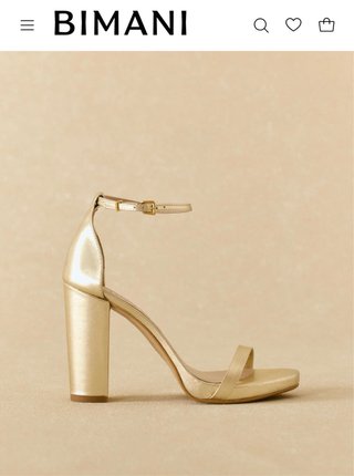 Sandalias Bimani Tacon Dorado Talla 42