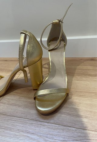 Sandalias Bimani Tacon Dorado Talla 42