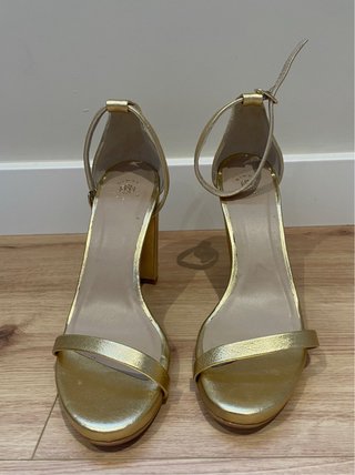 Sandalias Bimani Tacon Dorado Talla 42