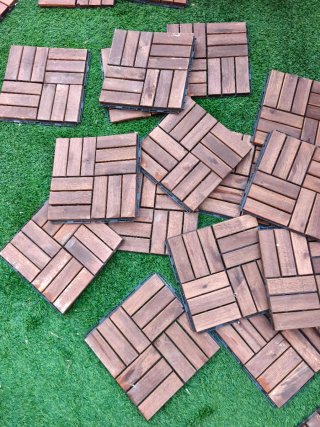 35 Baldosas de madera para exterior