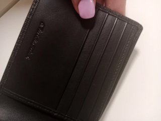Cartera de piel negra Edidio Tucci