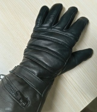 Guantes de moto de cuero auténtico
