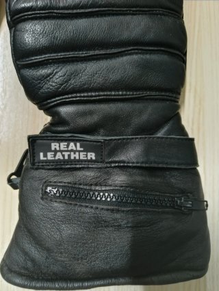 Guantes de moto de cuero auténtico