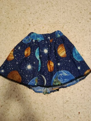 Falda Lolita Planets Handmade Lace