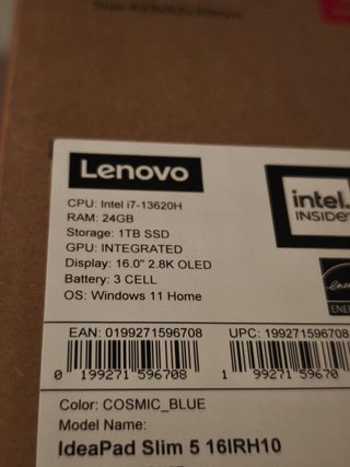 OLED 24GB RAM/i7 / 1TB / Lenovo Idepad 5 16IRH10