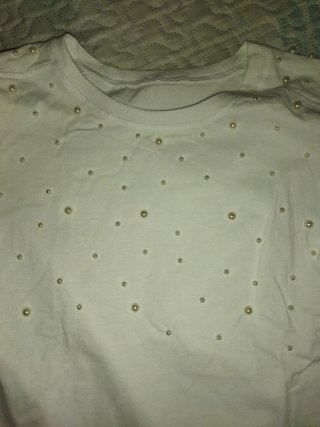 Camiseta Dazy perlas hombreras M