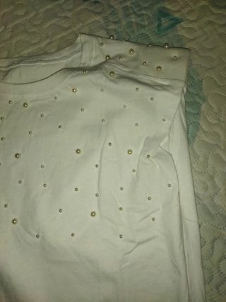 Camiseta Dazy perlas hombreras M