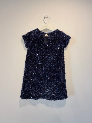 Vestido fiesta niña lentejuelas azul