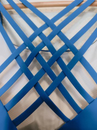 Top deportivo elástico azul talla M