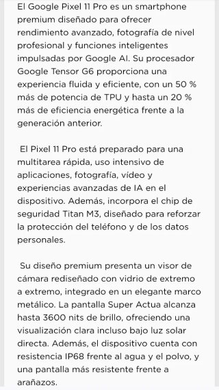 Google Pixel 11 Pro 5G 256GB Sin Abrir