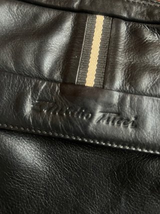 Bolso de piel Negro Caballero