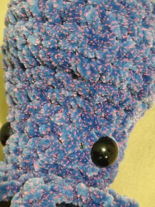 Pulpo peluche ganchillo azul