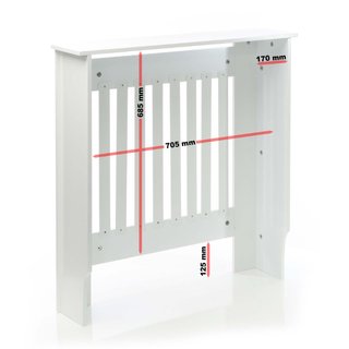 Toboli 64260 | Copritermosifone in MDF bianco a do