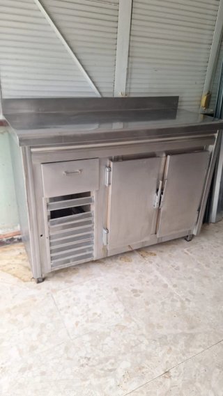 Nevera de acero inoxidable 2 puertas