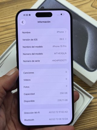 iPhone 15 Pro 256Gb 88% Batería