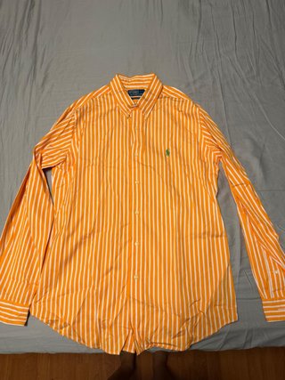 Camisa Polo Ralph Lauren Rayas Naranja
