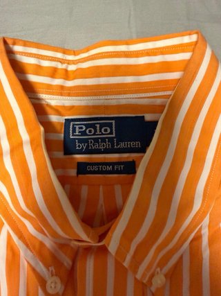 Camisa Polo Ralph Lauren Rayas Naranja