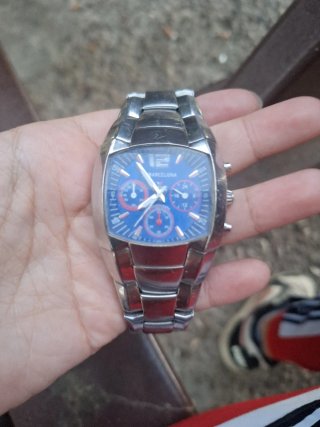 Reloj Barcelona Hombre Azul y Plateado