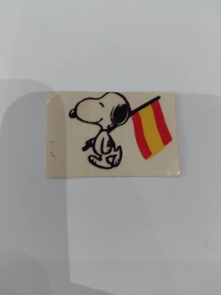 Pegatina Snoopy con bandera de España