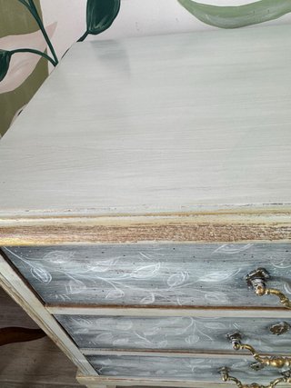 Cómoda o aparador vintage madera Pintado a mano